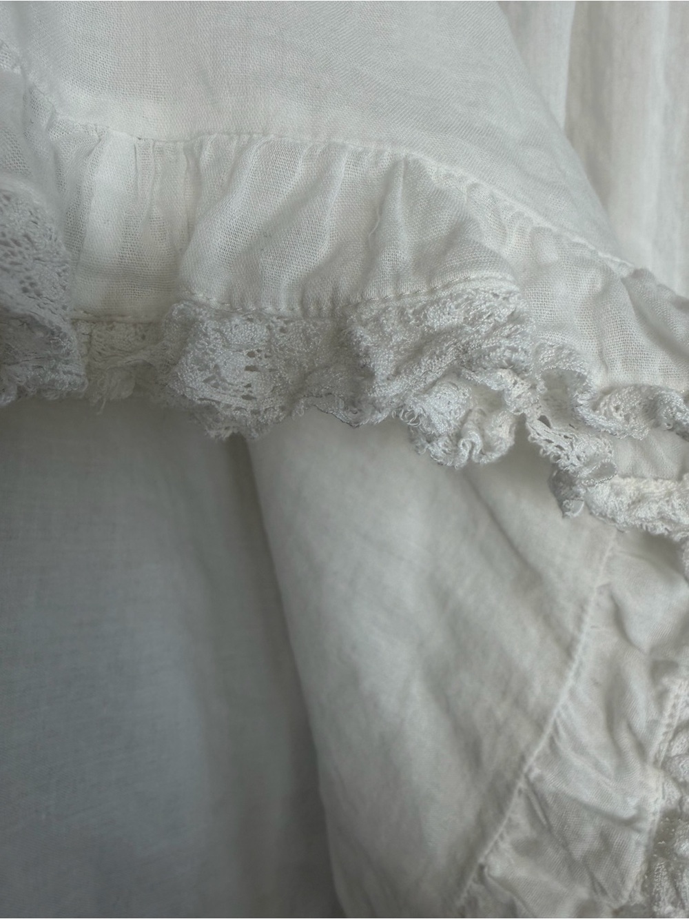 DOÉN “Heirloom Monogram” Nightgown, White, Embroidery Monogram, “M” Size L - Picture 13 of 15